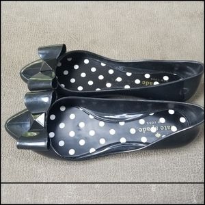Kate Spade black jelly flats sz 6